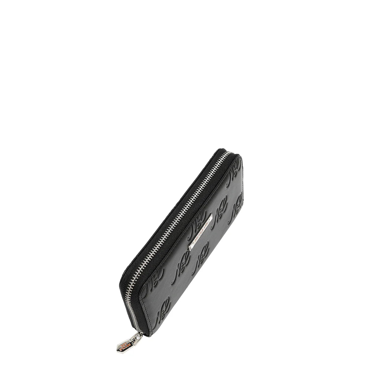 EMBOSSED NL CURVE WALLET -  EMB8035 TAUPE / PINK / BLACK / SILVER