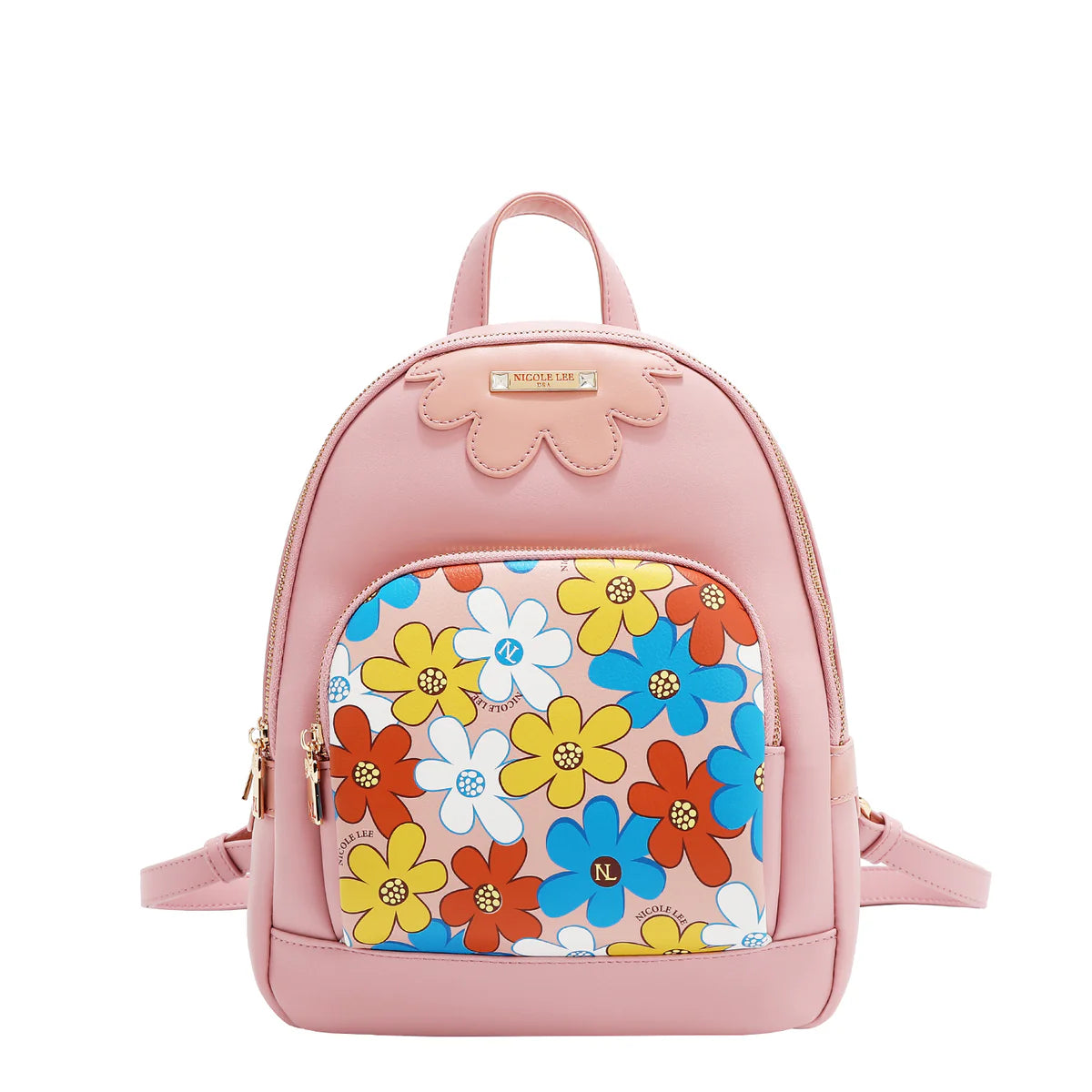 FLORAL POP BACKPACK - FLO17482 BLACK / BLUE / TAUPE / GREEN / PINK