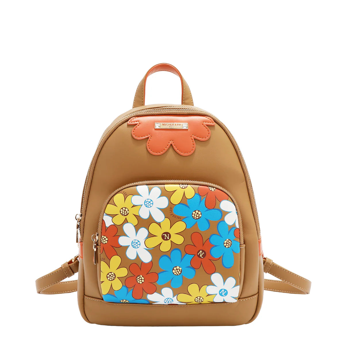 FLORAL POP BACKPACK - FLO17482 BLACK / BLUE / TAUPE / GREEN / PINK
