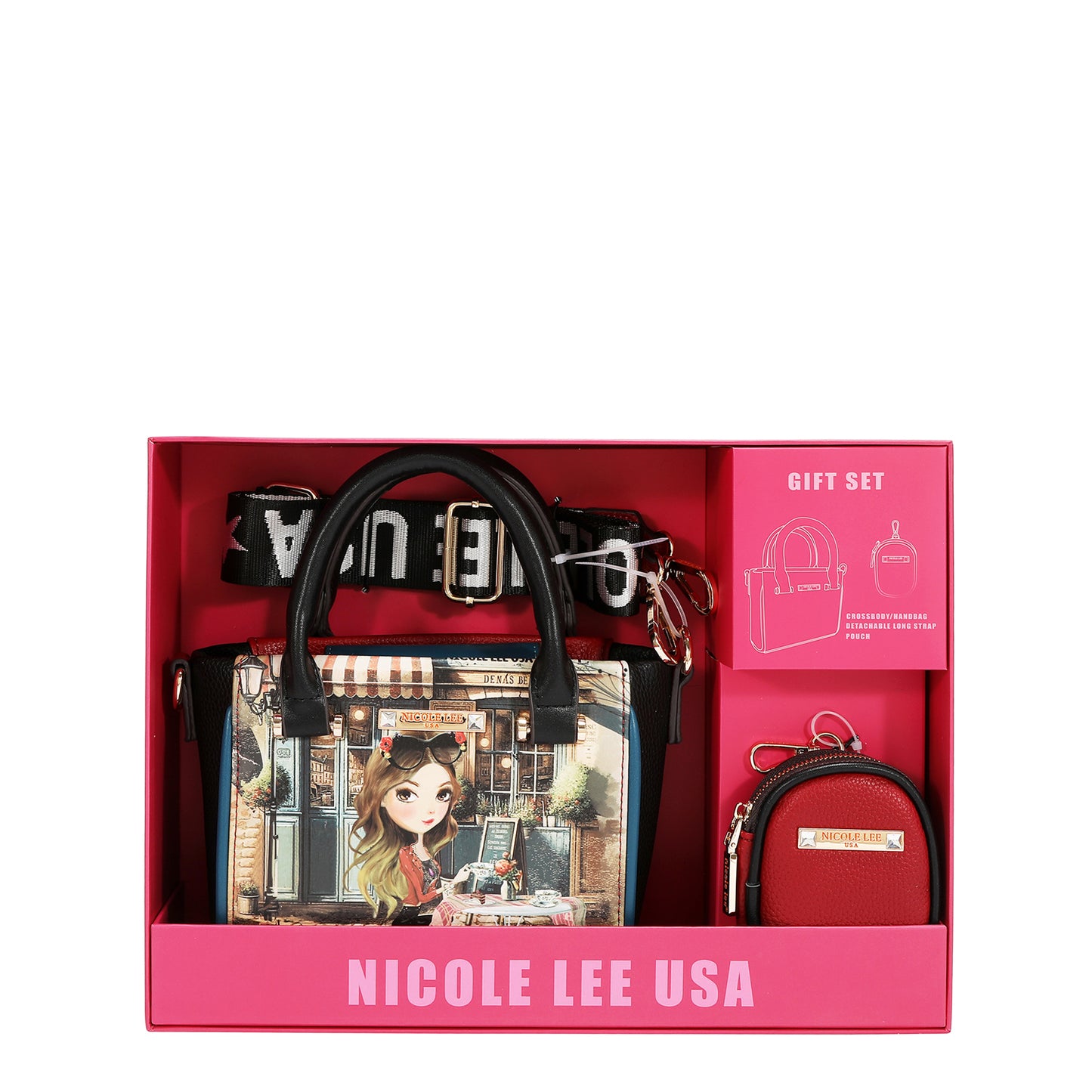 2PC GIFT SET / MINI CROSSBODY AND POUCH - GFT17675 VIRTUAL FRIEND