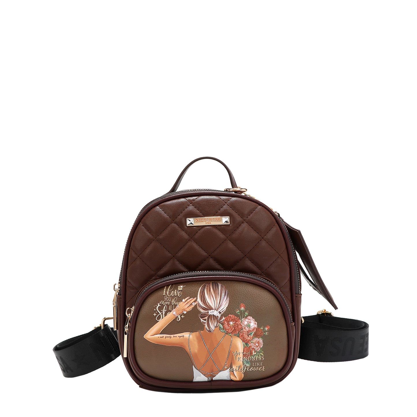 2 PIECE GIFT SET (Mini Backpack + Card Holder) - GSET17120 HOLLYWOOD DRIVE / BLIND DATE /  AKIKO LA BELLEZA /  LADIES NIGHT OUT /  FAMILY YEARBOOK /