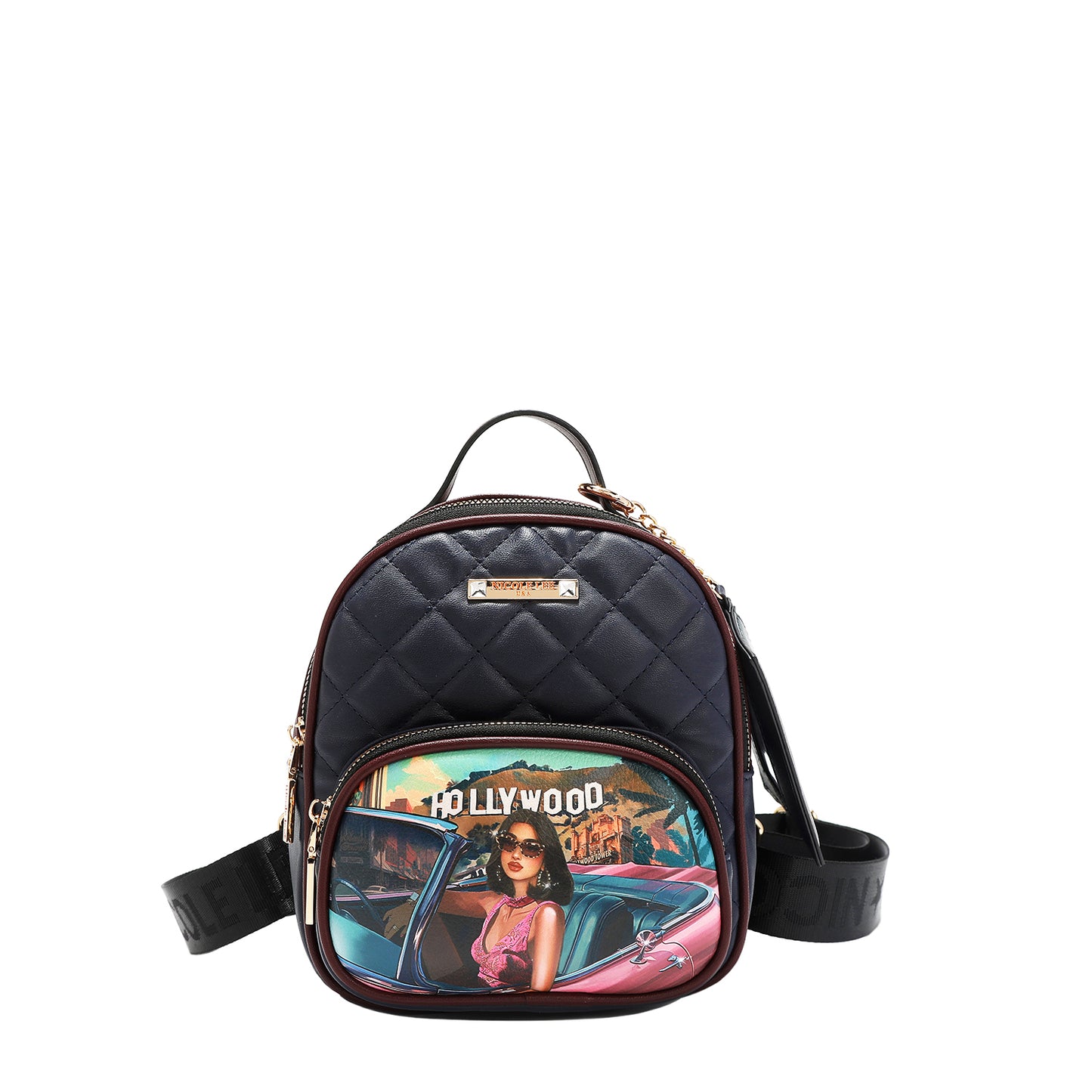 2 PIECE GIFT SET (Mini Backpack + Card Holder) - GSET17120 HOLLYWOOD DRIVE / BLIND DATE /  AKIKO LA BELLEZA /  LADIES NIGHT OUT /  FAMILY YEARBOOK /