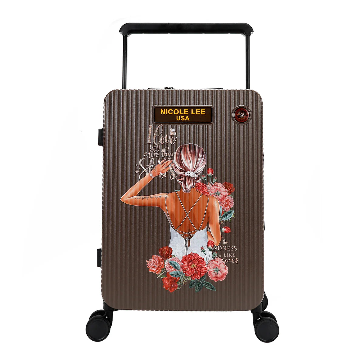 20" RIBBED CARRY-ON SUITCASE - HC3020 DREAM COMES TRUE / HOLLYWOOD DRIVE / BLIND DATE / AKIKO LA BELLEZA / LADIES NIGHT OUT / FAMILY YEARBOOK / MARTHA TRAAVEL ITALY / VIOLET BLOSSOM / NAIL POLISH / SUN AND SAND / QUEEN CLEOPATRA