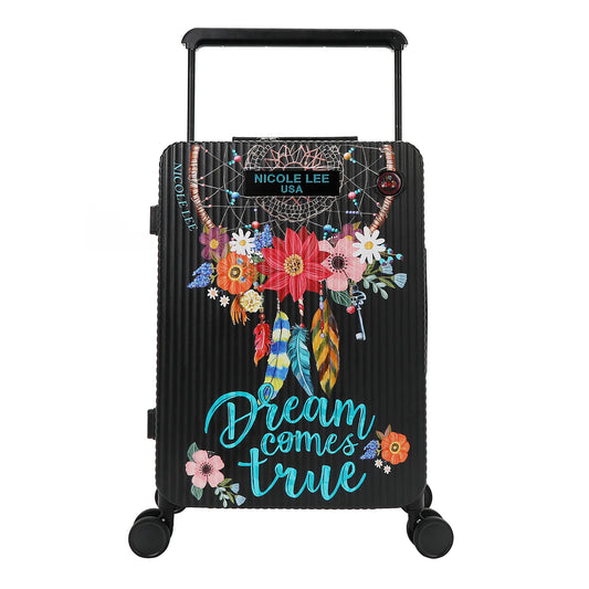20" RIBBED CARRY-ON SUITCASE - HC3020 DREAM COMES TRUE / HOLLYWOOD DRIVE / BLIND DATE / AKIKO LA BELLEZA / LADIES NIGHT OUT / FAMILY YEARBOOK / MARTHA TRAAVEL ITALY / VIOLET BLOSSOM / NAIL POLISH / SUN AND SAND / QUEEN CLEOPATRA