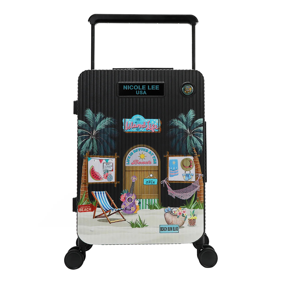 20" RIBBED CARRY-ON SUITCASE - HC3020 DREAM COMES TRUE / HOLLYWOOD DRIVE / BLIND DATE / AKIKO LA BELLEZA / LADIES NIGHT OUT / FAMILY YEARBOOK / MARTHA TRAAVEL ITALY / VIOLET BLOSSOM / NAIL POLISH / SUN AND SAND / QUEEN CLEOPATRA