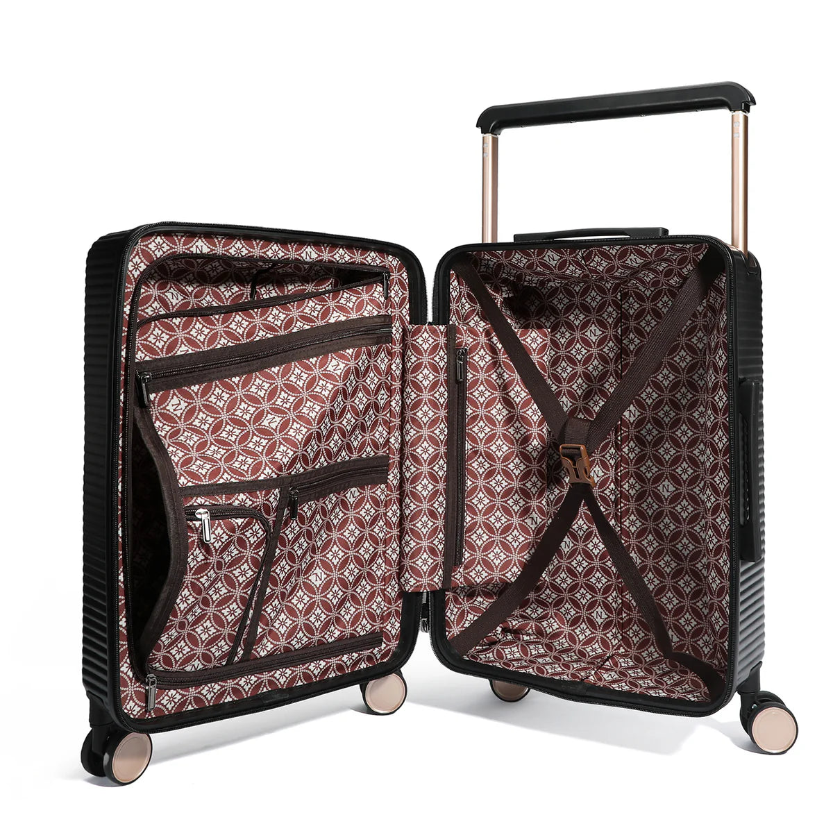 20" RIBBED CARRY-ON SUITCASE - HC3020 DREAM COMES TRUE / HOLLYWOOD DRIVE / BLIND DATE / AKIKO LA BELLEZA / LADIES NIGHT OUT / FAMILY YEARBOOK / MARTHA TRAAVEL ITALY / VIOLET BLOSSOM / NAIL POLISH / SUN AND SAND / QUEEN CLEOPATRA