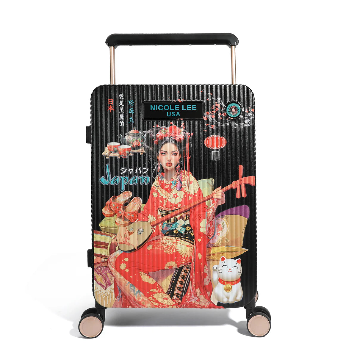 20" RIBBED CARRY-ON SUITCASE - HC3020 DREAM COMES TRUE / HOLLYWOOD DRIVE / BLIND DATE / AKIKO LA BELLEZA / LADIES NIGHT OUT / FAMILY YEARBOOK / MARTHA TRAAVEL ITALY / VIOLET BLOSSOM / NAIL POLISH / SUN AND SAND / QUEEN CLEOPATRA