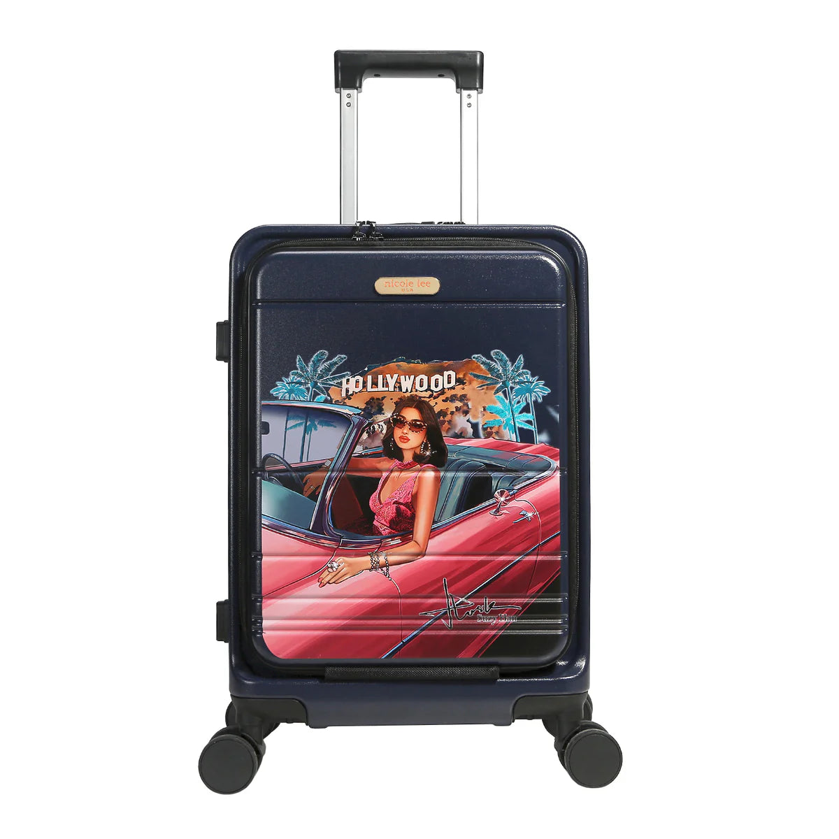 20" STRIPE CARRY-ON SUITCASE - HC4020 DREAM COMES TRUE / HOLLYWOOD DRIVE / BLIND DATE / AKIKO LA BELLEZA / LADIES NIGHT OUT / FAMILY YEARBOOD /  MARTHA TRAVELS ITALY / VIOLET BLOSSOM / NAIL POLISH / SUN AND SAND / QUEEN CLEOPATRA / DREAM COMES TRUE