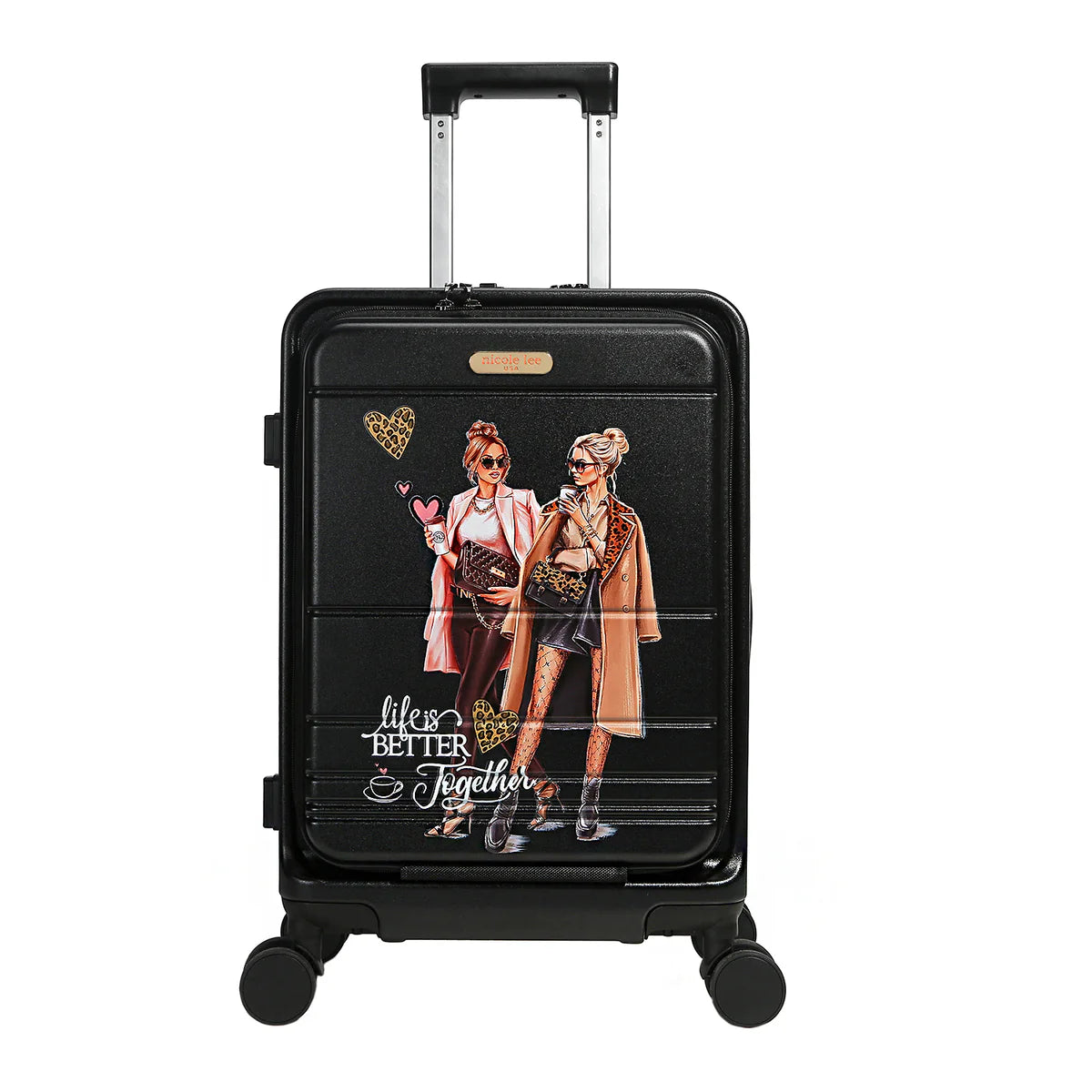 20" STRIPE CARRY-ON SUITCASE - HC4020 DREAM COMES TRUE / HOLLYWOOD DRIVE / BLIND DATE / AKIKO LA BELLEZA / LADIES NIGHT OUT / FAMILY YEARBOOD /  MARTHA TRAVELS ITALY / VIOLET BLOSSOM / NAIL POLISH / SUN AND SAND / QUEEN CLEOPATRA / DREAM COMES TRUE