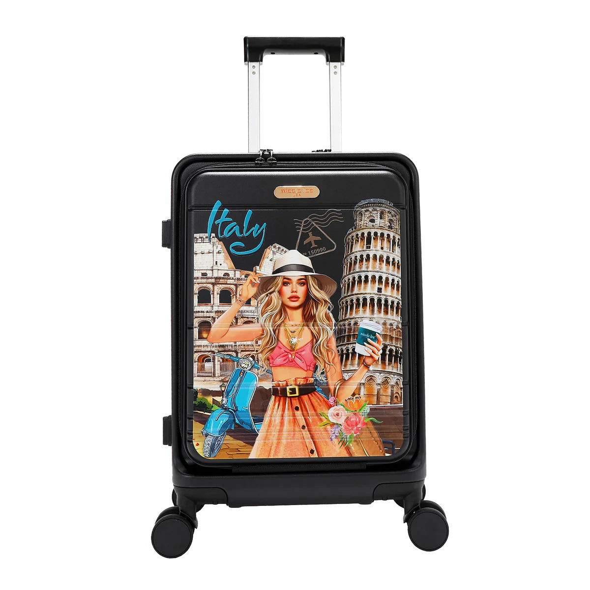 20" STRIPE CARRY-ON SUITCASE - HC4020 DREAM COMES TRUE / HOLLYWOOD DRIVE / BLIND DATE / AKIKO LA BELLEZA / LADIES NIGHT OUT / FAMILY YEARBOOD /  MARTHA TRAVELS ITALY / VIOLET BLOSSOM / NAIL POLISH / SUN AND SAND / QUEEN CLEOPATRA / DREAM COMES TRUE