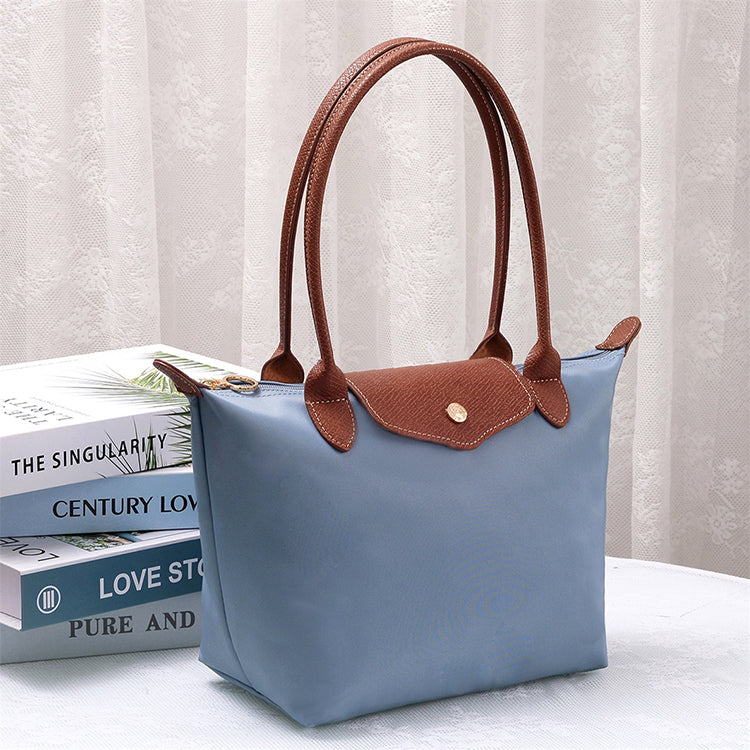 HM783 Nylon LOGO Flap Tote Bag