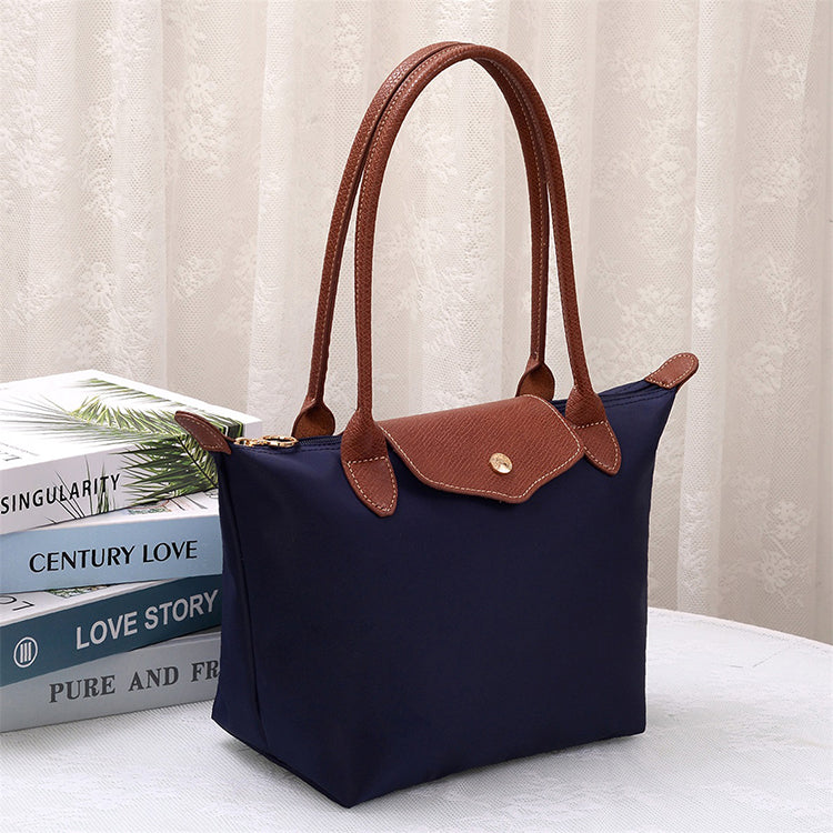 HM783 Nylon LOGO Flap Tote Bag