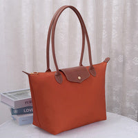 HM785 Nylon LOGO Flap Tote Bag