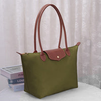 HM785 Nylon LOGO Flap Tote Bag