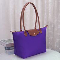HM785 Nylon LOGO Flap Tote Bag