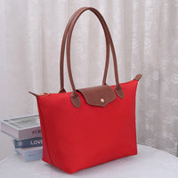 HM785 Nylon LOGO Flap Tote Bag