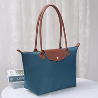 HM785 Nylon LOGO Flap Tote Bag