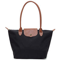 HM785 Nylon LOGO Flap Tote Bag