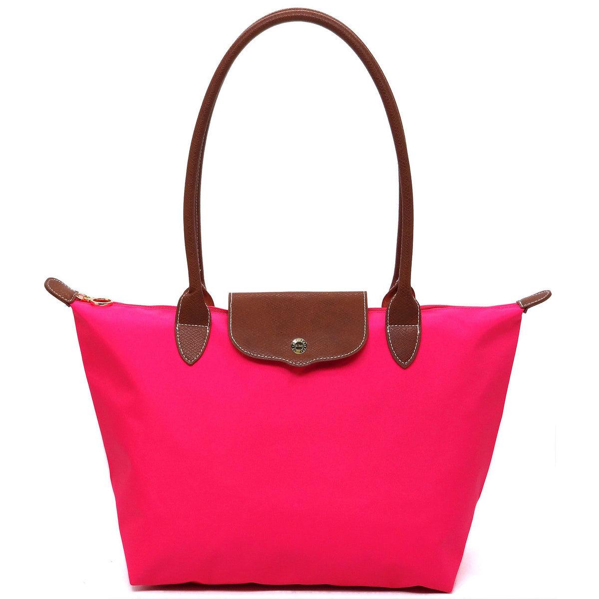 HM785 Nylon LOGO Flap Tote Bag