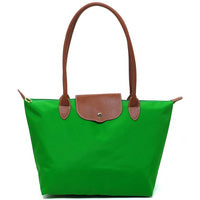 HM785 Nylon LOGO Flap Tote Bag