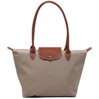 HM785 Nylon LOGO Flap Tote Bag