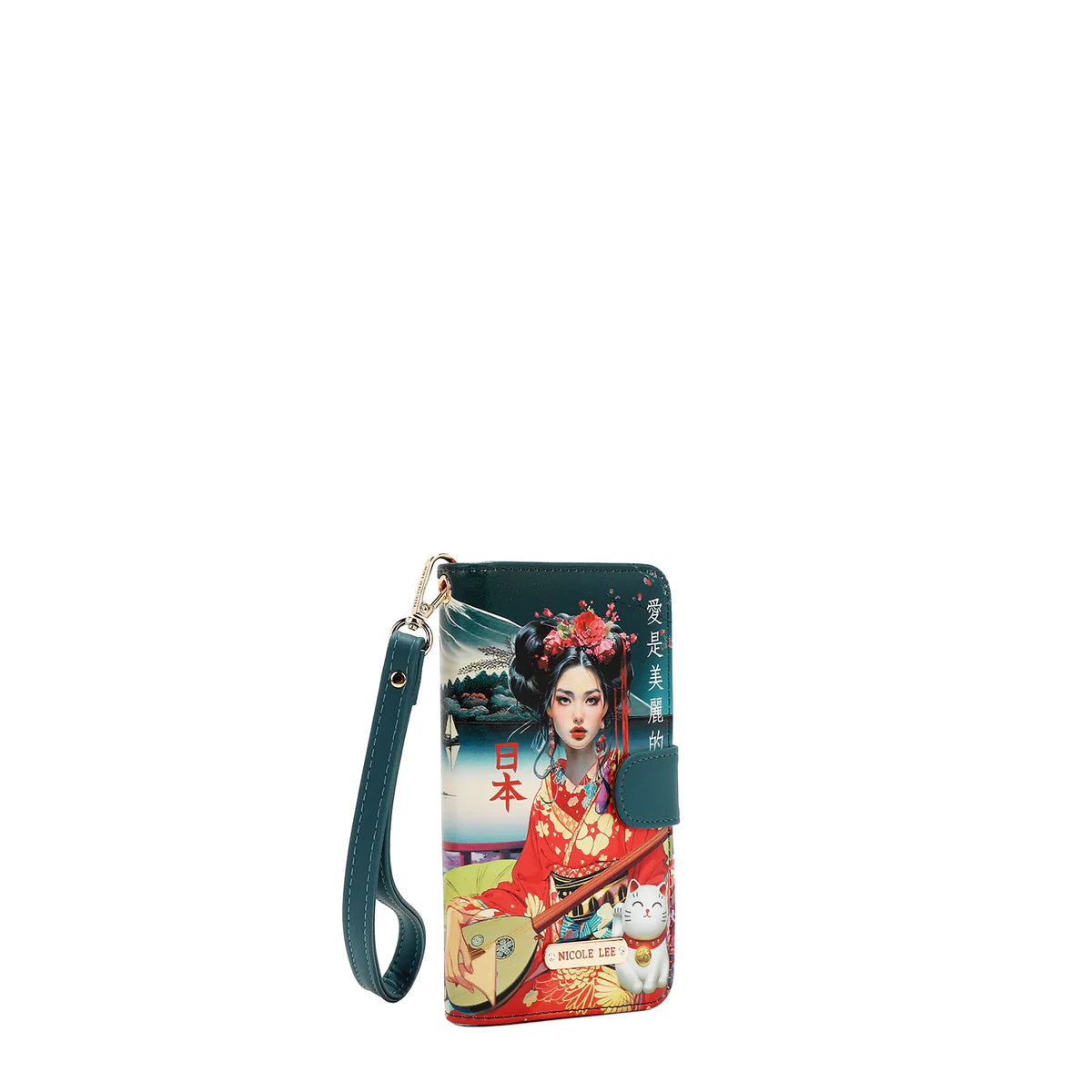NL SIGNATURE PHONE CASE AND WALLET WRISTLET - HP6617 VIRTUAL FRIEND