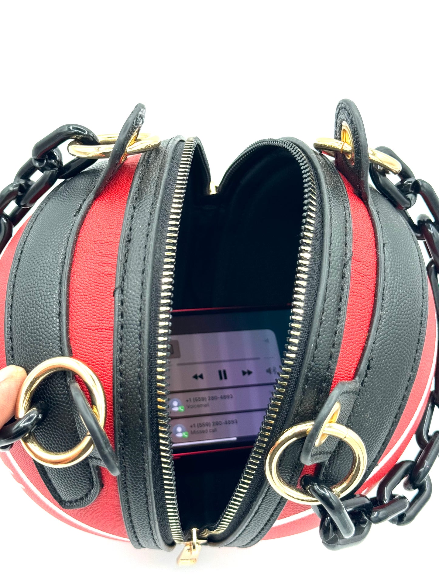 6673 Basket Ball Shape Shoulder Bag