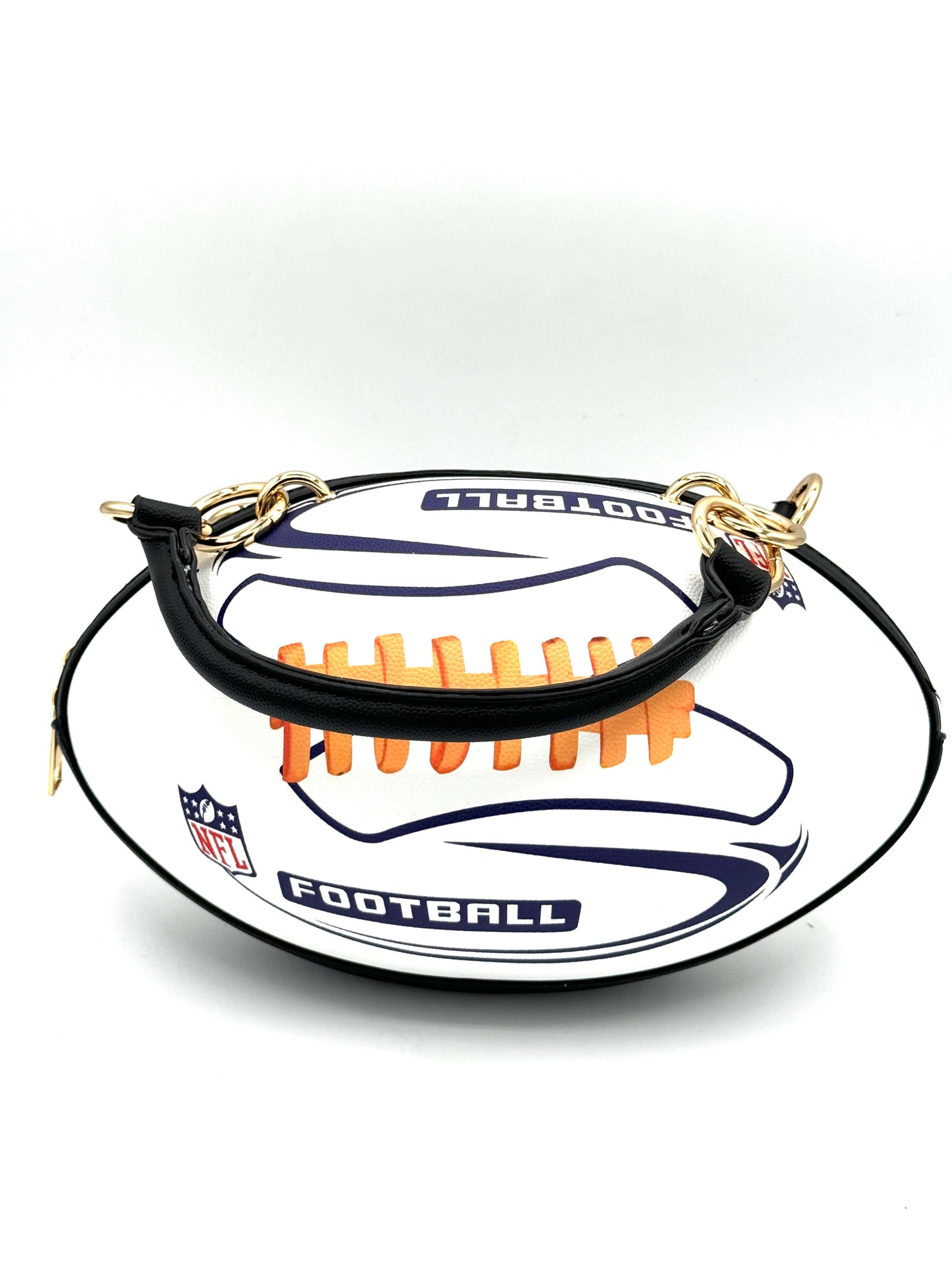 6676 FASHION BROWN FOOTBALL CHAIN CROSSBODY BAG