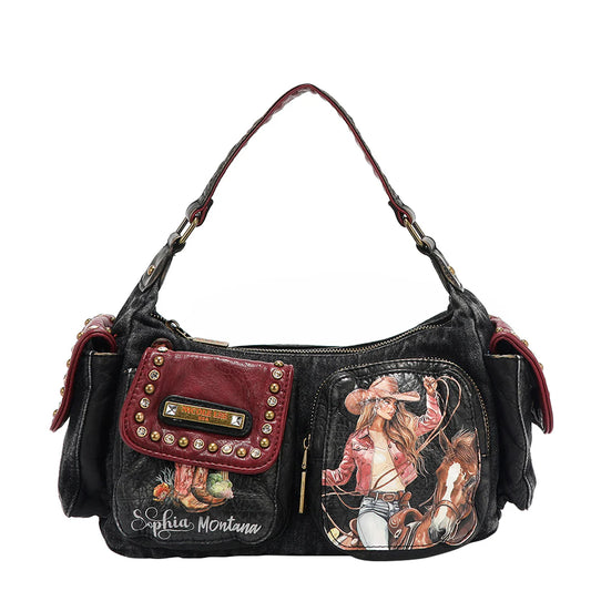 SOFIA MONTANA DENIM HANDBAG - JS17131 SOFIA MONTANA