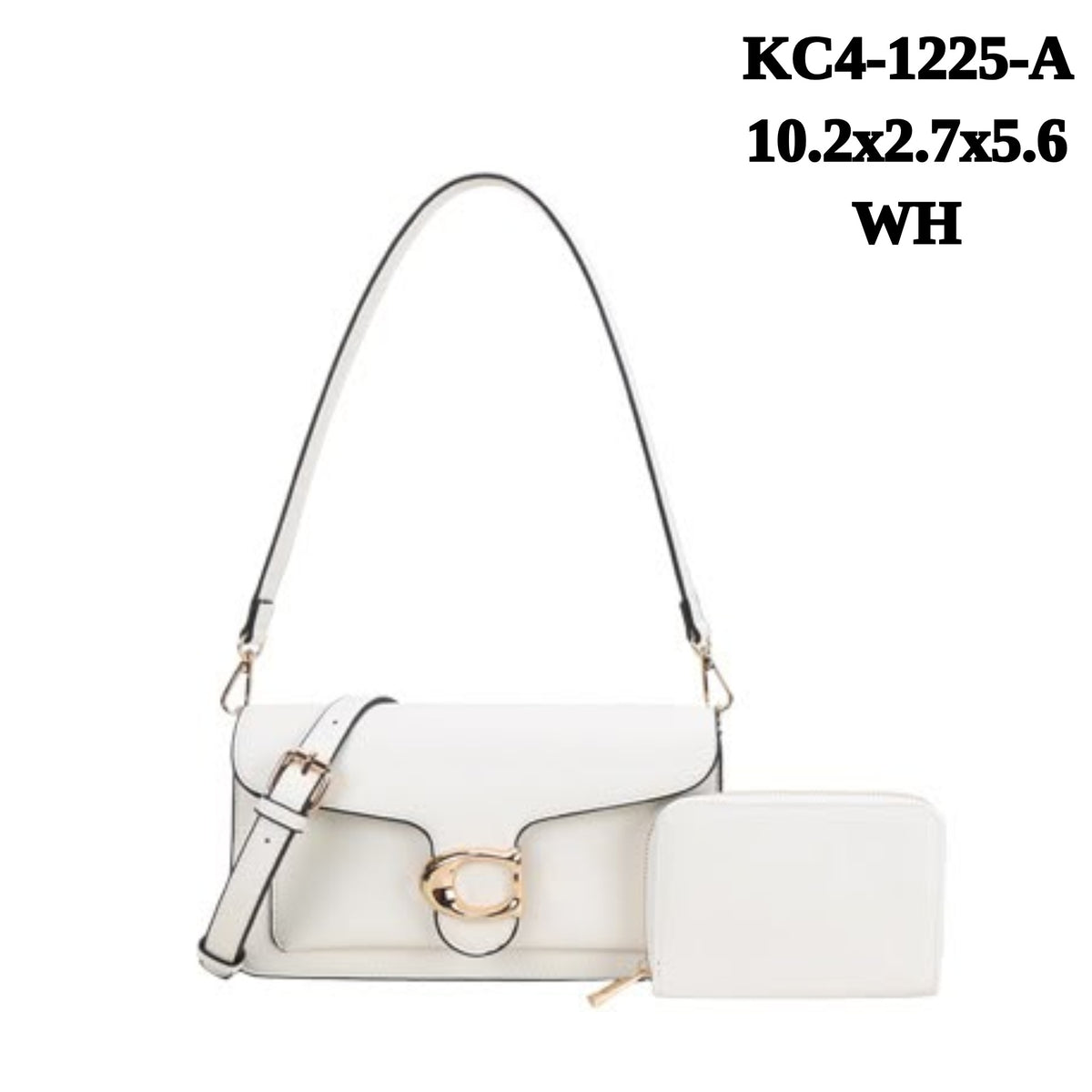 KC4-1225 Faux Leather Shoulder Crossbody Bag Wallet Set