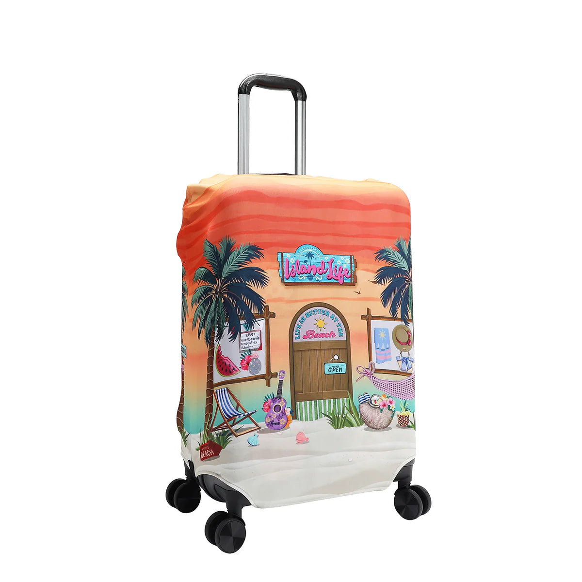 LUGGAGE COVER - LGC7809 MARTHA TRAVELS ITALY S / VIOLET BLOSSOM / SUN AND SAND / QUEEN CLEOPATRA / DREAM COMES TRUE