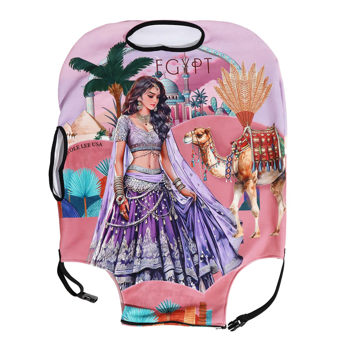 LUGGAGE COVER - LGC7809 MARTHA TRAVELS ITALY S / VIOLET BLOSSOM / SUN AND SAND / QUEEN CLEOPATRA / DREAM COMES TRUE