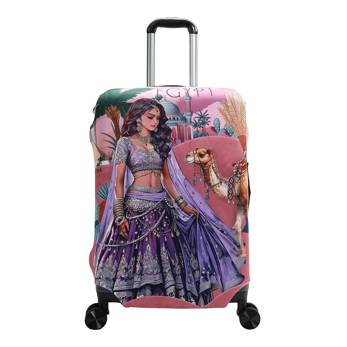 LUGGAGE COVER - LGC7809 MARTHA TRAVELS ITALY S / VIOLET BLOSSOM / SUN AND SAND / QUEEN CLEOPATRA / DREAM COMES TRUE
