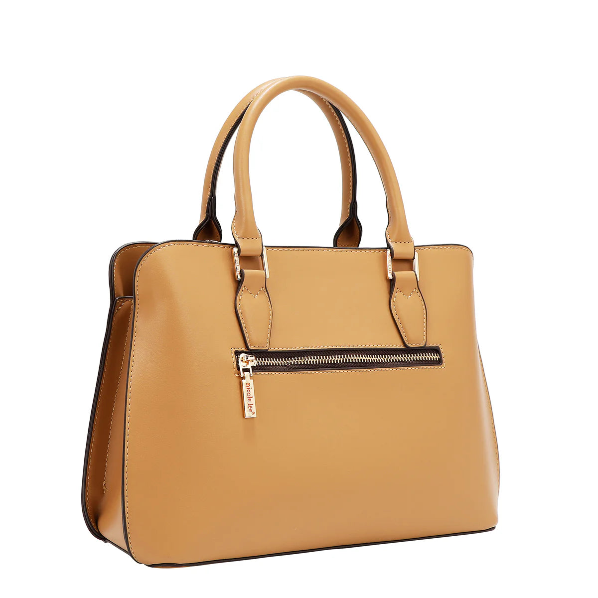 GEOMETRIC CUTOUT DOME BAG - LSR17402 CAMEL