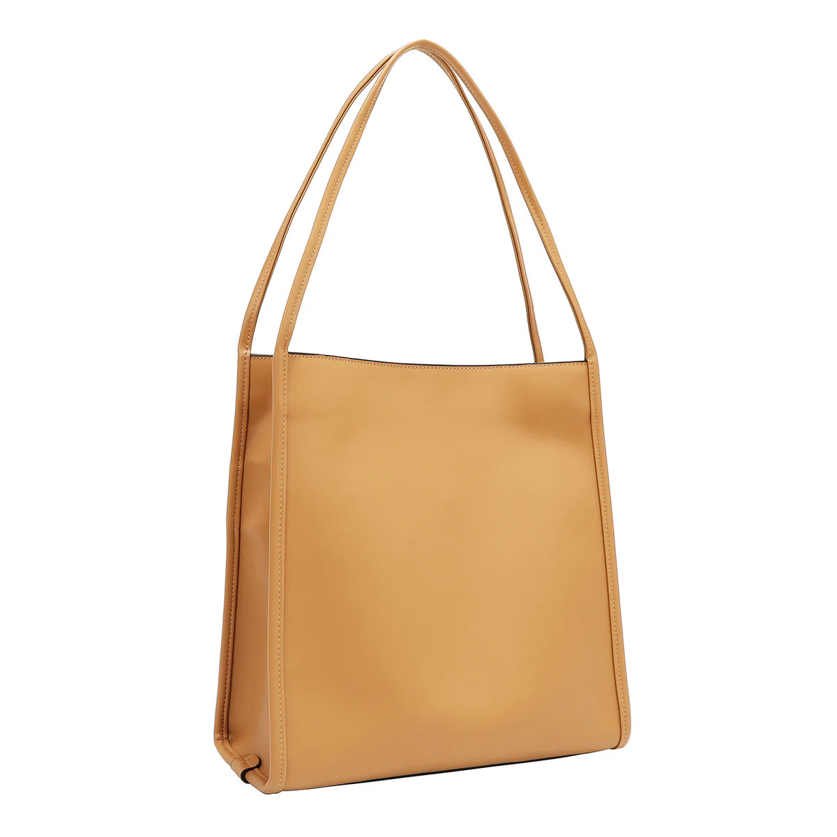 GEOMETRIC CUTOUT 2 PIECE TOTE BAG - LSR17405 CAMEL / BLACK / PINK