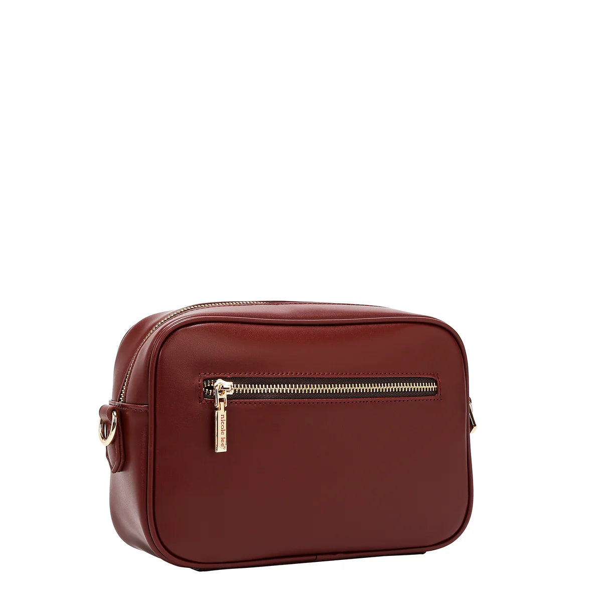 GEOMETRIC LASER CUT CROSSBODY BAG - LSR17441 BLACK / CHOCO / WINE