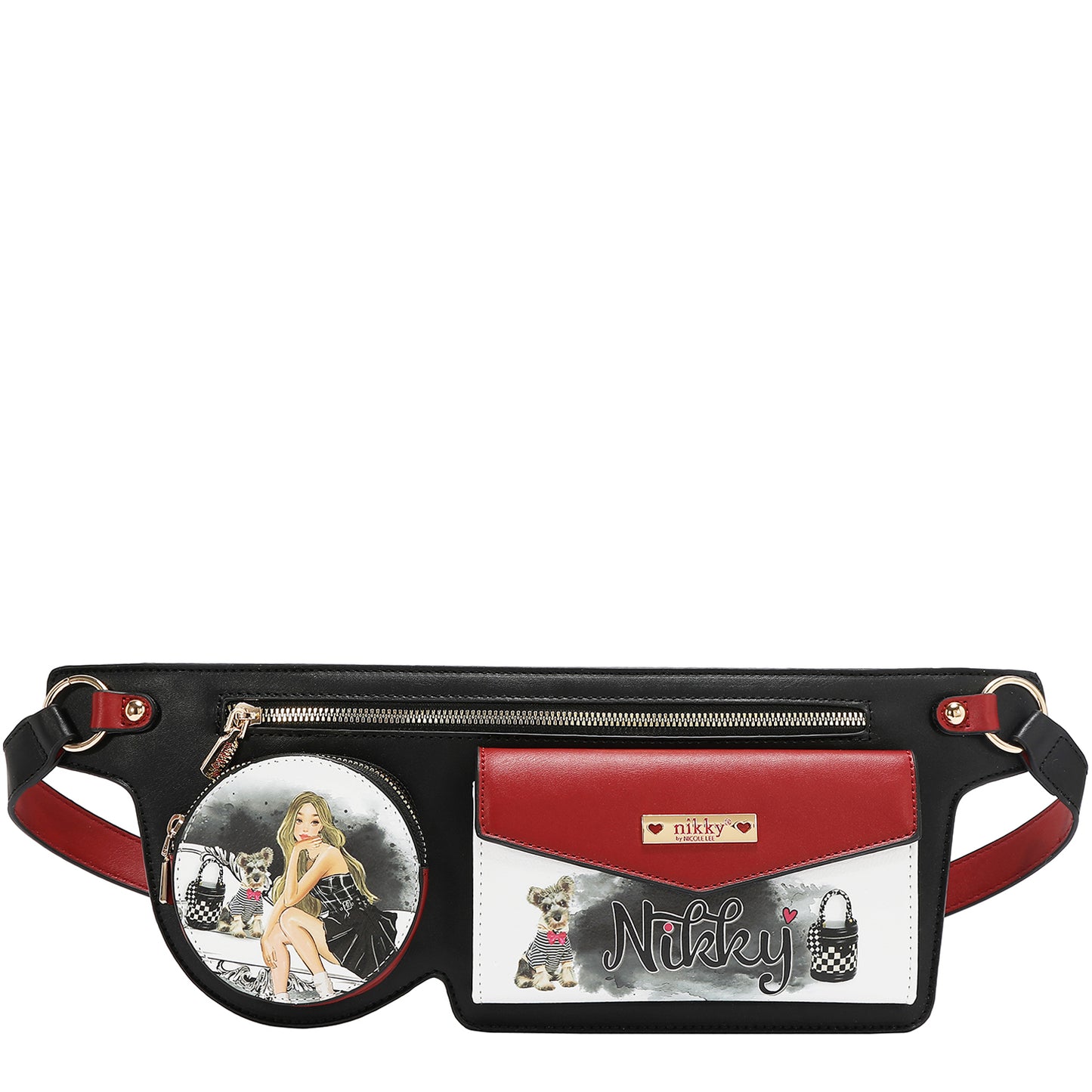 BELT BAG  CROSSBODY - NK11021 ANGEL FROM ABOVE / CHERRY LIPS BLACK / SWEET GIRL