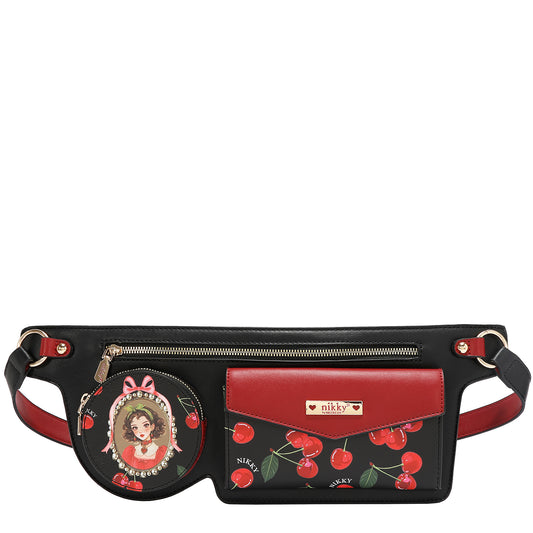 BELT BAG CROSSBODY - NK11021 CHERRY LIPS BLACK