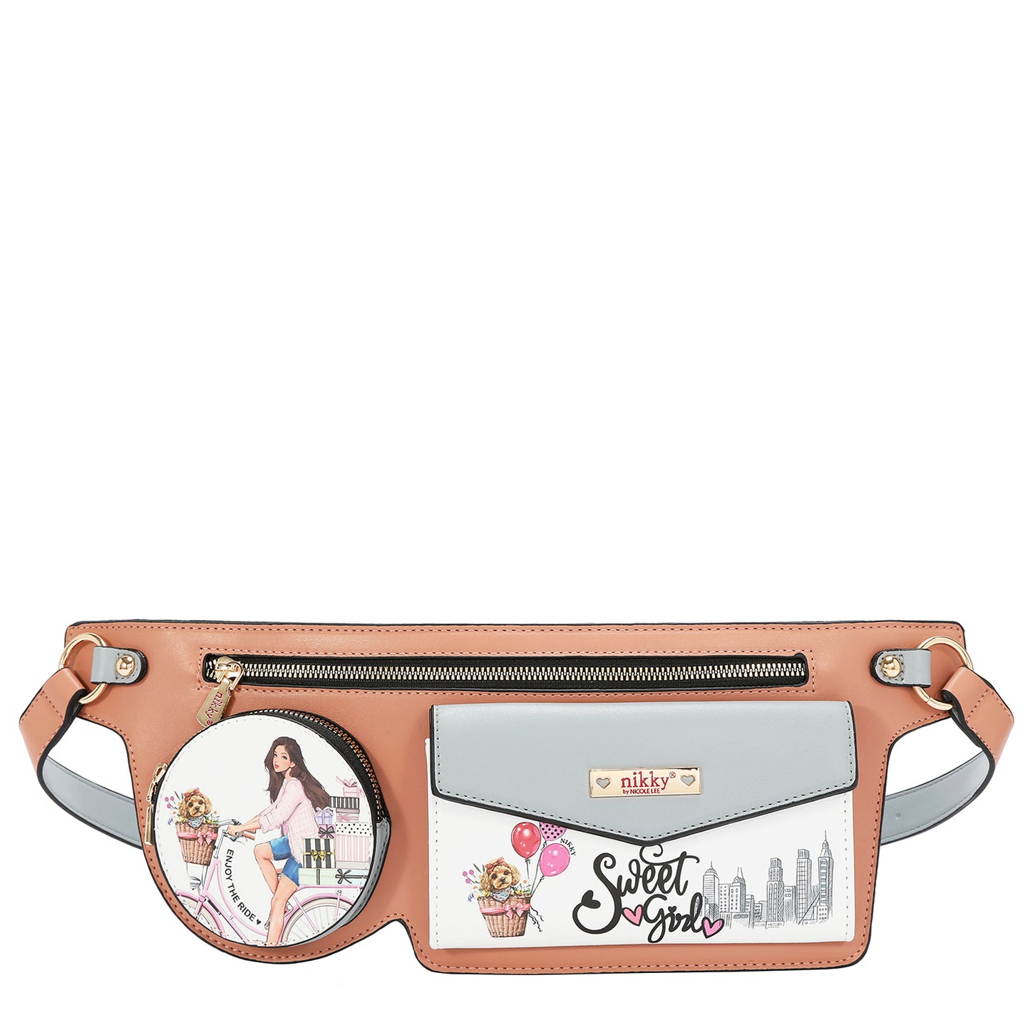 BELT BAG  CROSSBODY - NK11021 ANGEL FROM ABOVE / CHERRY LIPS BLACK / SWEET GIRL