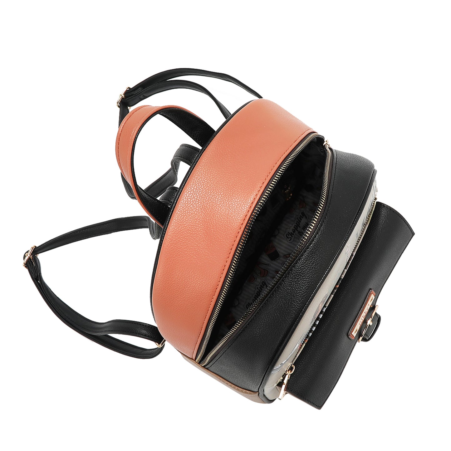 BACKPACK 3 PIECE SET (BACKPACK, CROSSBODY, WALLET) - NK12373 I LIVE TO TRAVEL