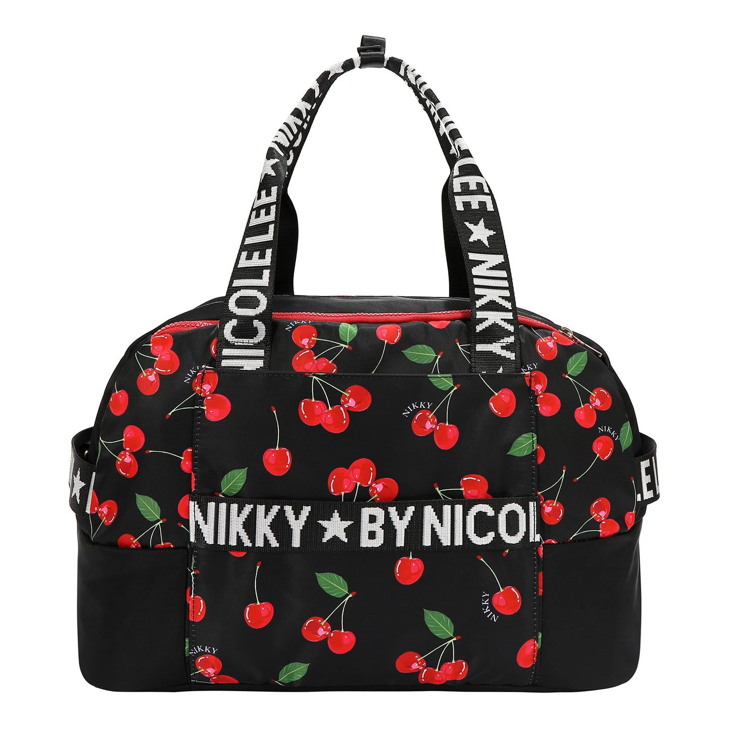 DUFFEL SHOULDER BAG -  NK12625 CHERRY LIPS BLACK