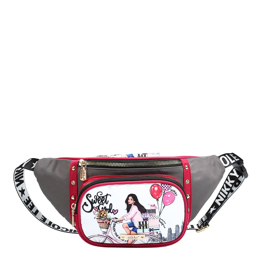 FASHION FANNY PACK -  NK12721N CHERRY LIPS BLACK / SWEET GIRL