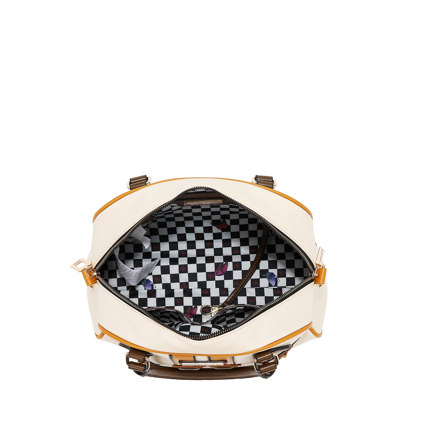 VARSITY DOME BAG - NK13017 WHITE / RED / BEIGE