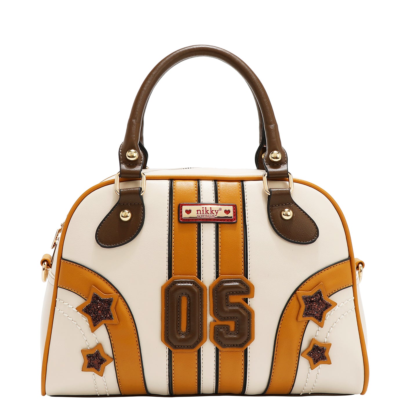 VARSITY DOME BAG - NK13017 WHITE / RED / BEIGE