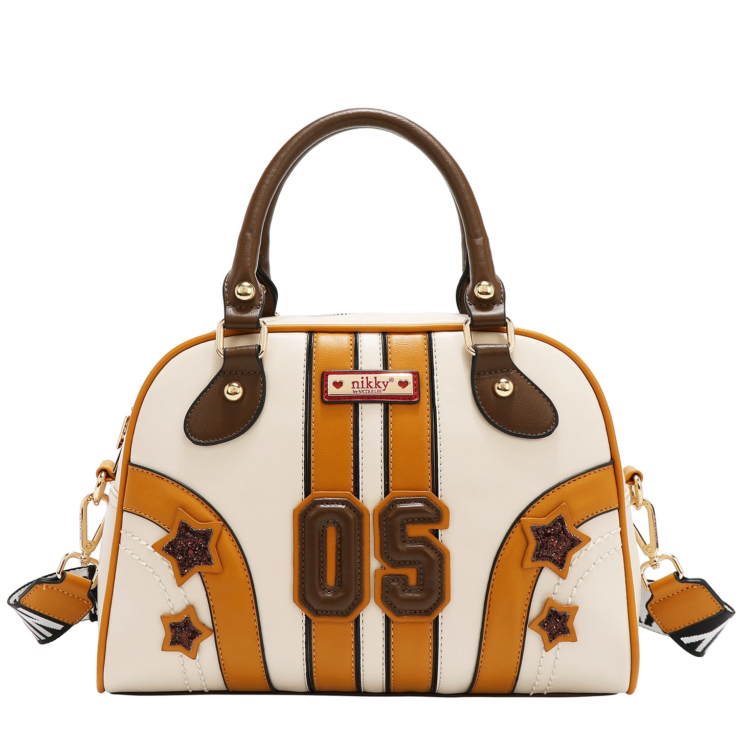 VARSITY DOME BAG - NK13017 WHITE / RED / BEIGE