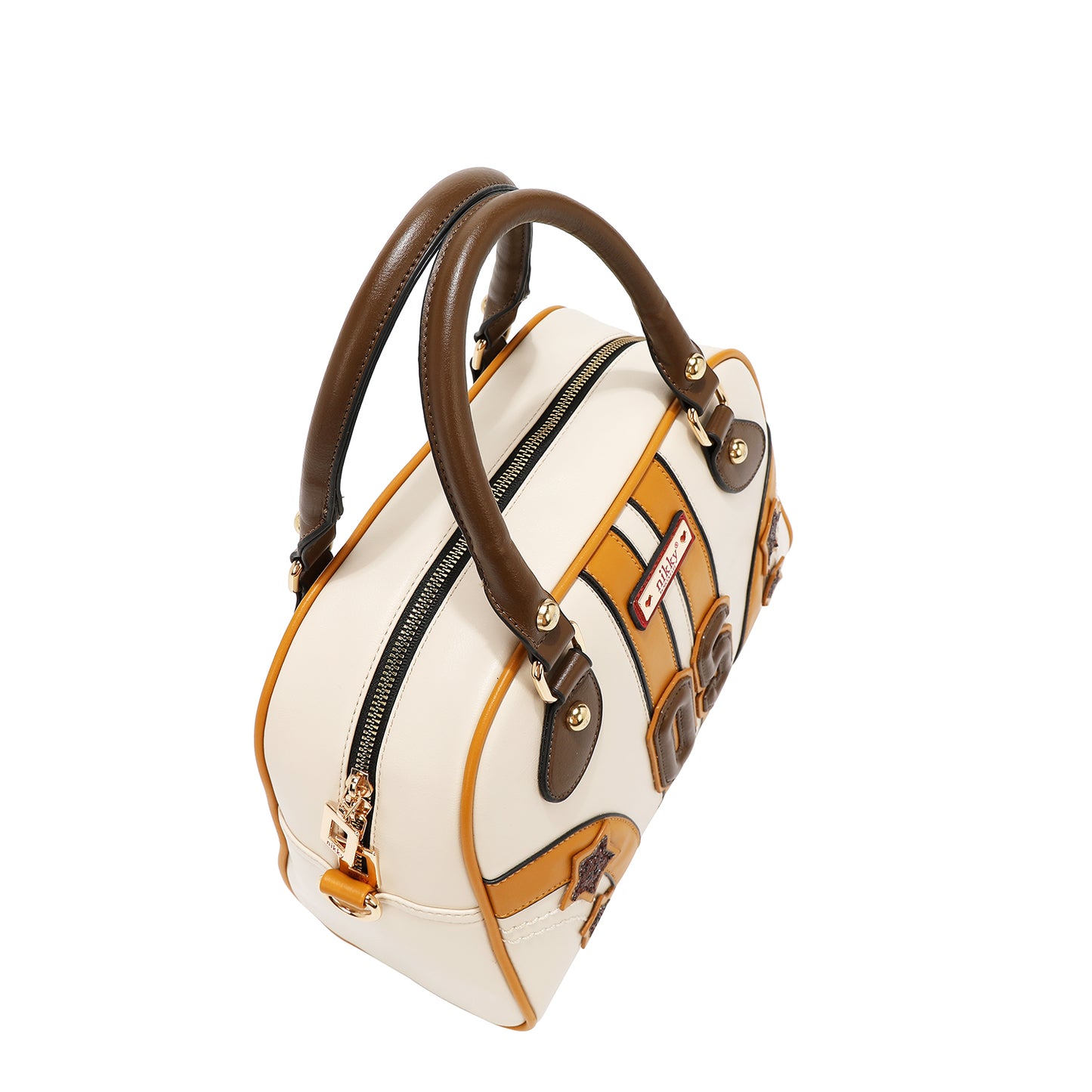 VARSITY DOME BAG - NK13017 WHITE / RED / BEIGE
