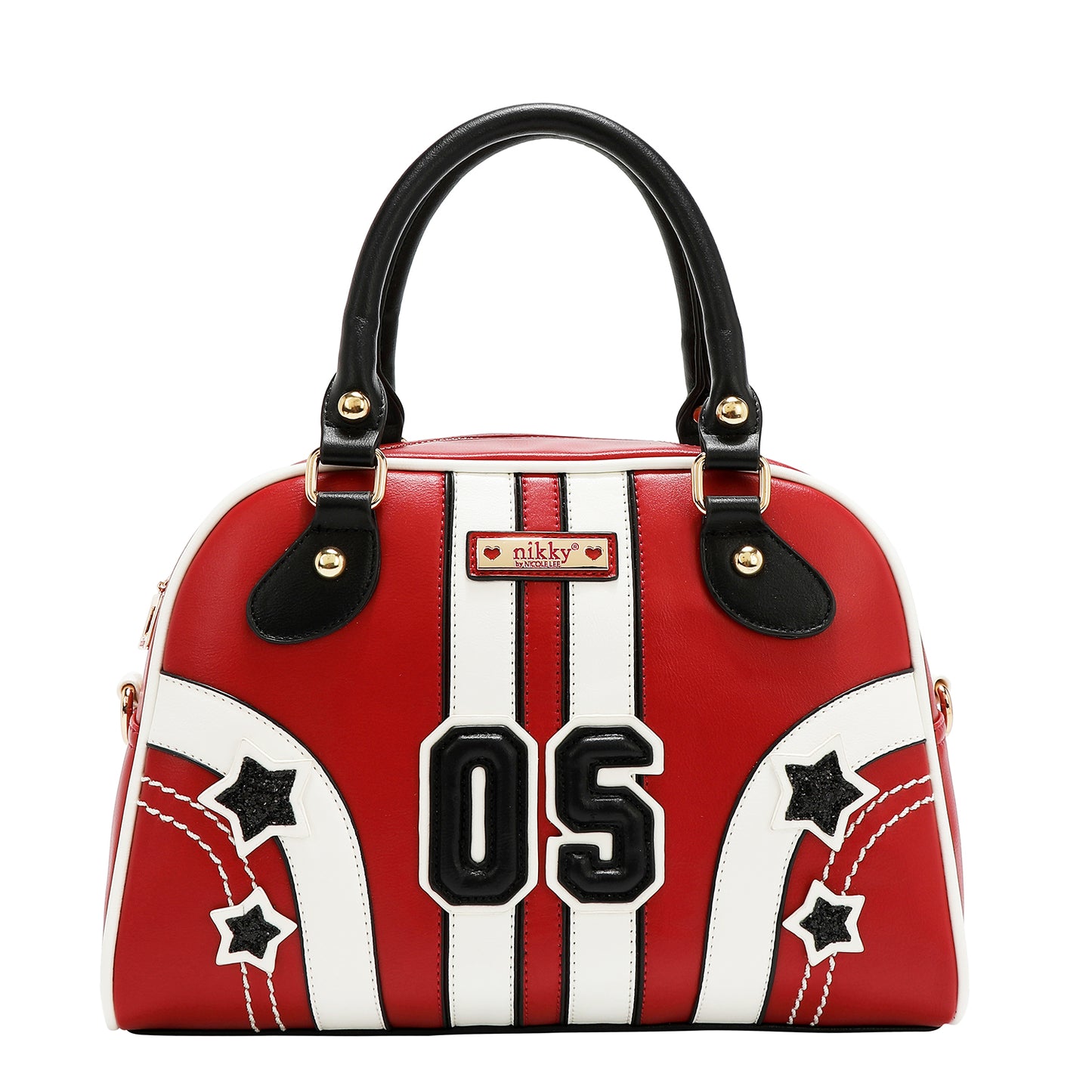 VARSITY DOME BAG - NK13017 WHITE / RED / BEIGE