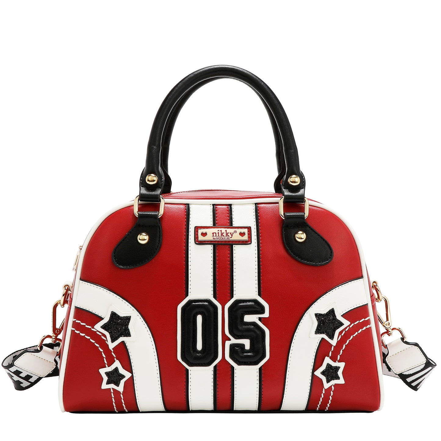 VARSITY DOME BAG - NK13017 WHITE / RED / BEIGE