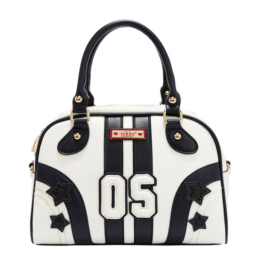 VARSITY DOME BAG - NK13017 WHITE / RED / BEIGE