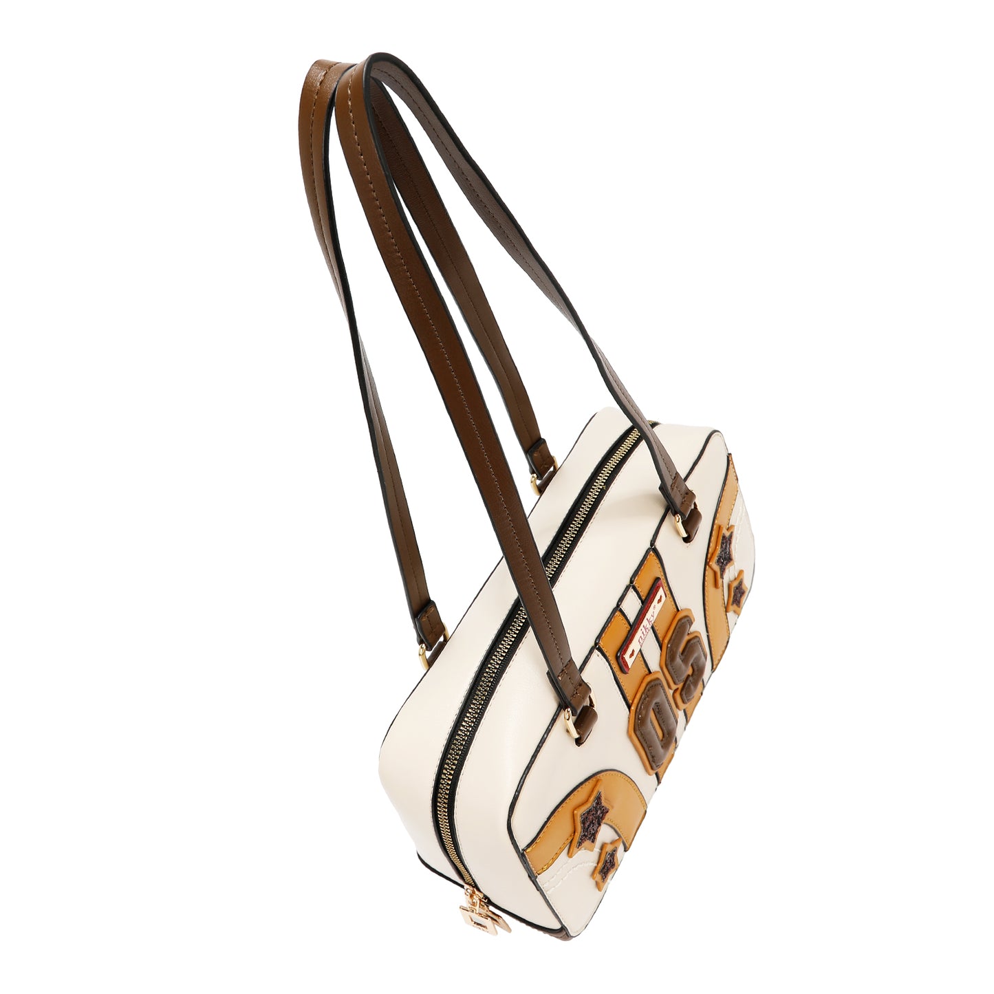 VARSITY CROSSBODY BAG - NK13018 RED / BEIGE / WHITE